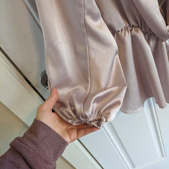 NWT Asos Halter Neck Icy Purple Satin Blouse Size US 8 - Picture 4 of 11